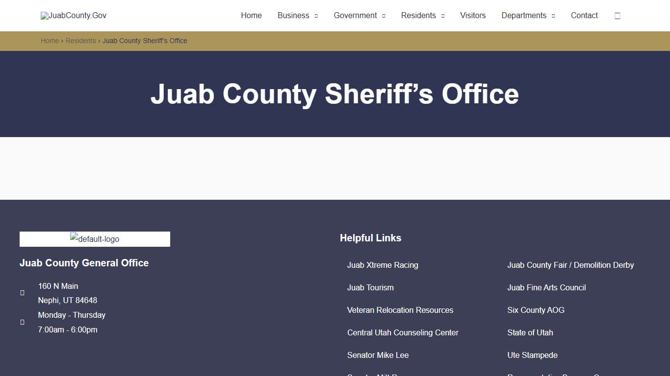 Juab County Sheriff’s Office – JuabCounty.Gov